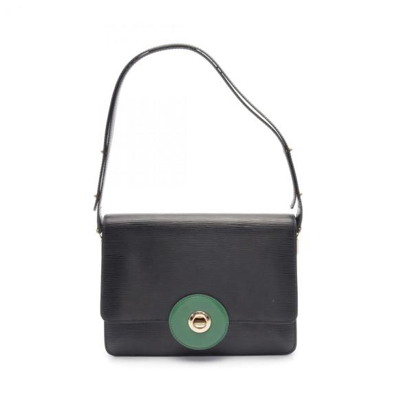 LOUIS VUITTON Free Run Shoulder Bag Leather Epi Women's Black Green M52414 - Picture 1 of 10